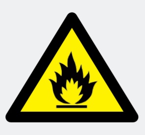 Flammable hazard sign