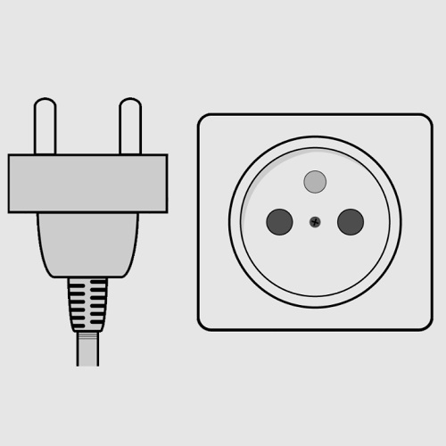 Type E Plug and Socket - 01