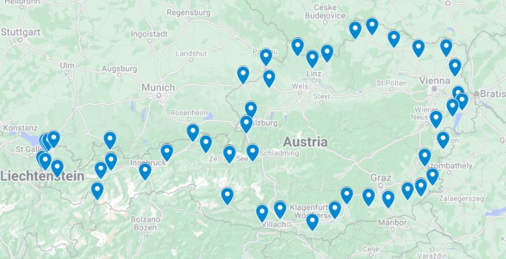 All Austrian border towns