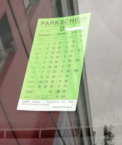 Parking Ticket (Parkschein) Example