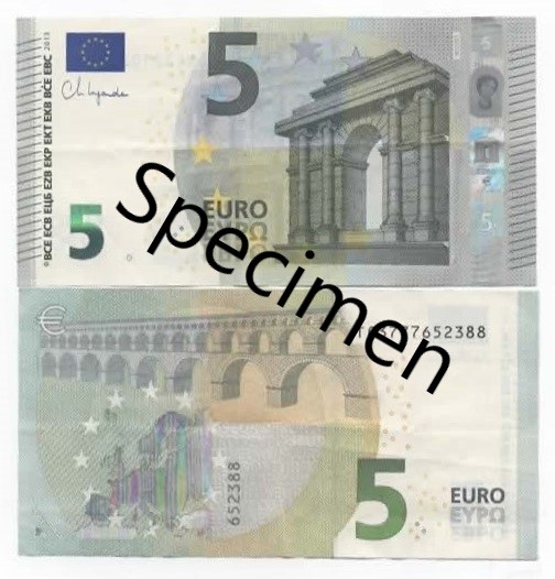 Five Euro Note - Specimen